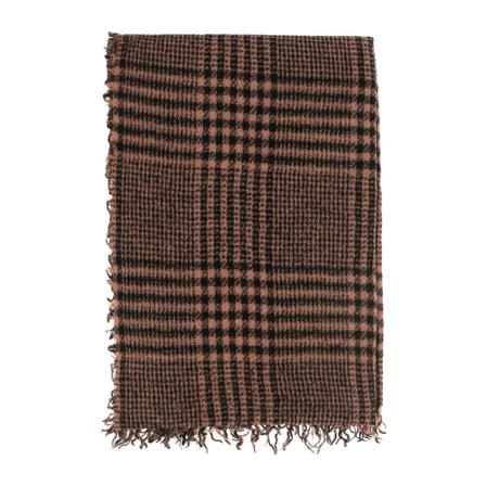 Faliero Sarti, Scarf Model with fringed edges Bruin, Dames, Maat:ONE Size