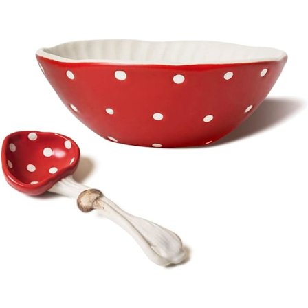 5,8 tum Svamp Salladskålar, Matt Keramiska Soppskålar, Matchar med Söt Svampssked, Använd för Nudel, Ris, Soppa och Mer.