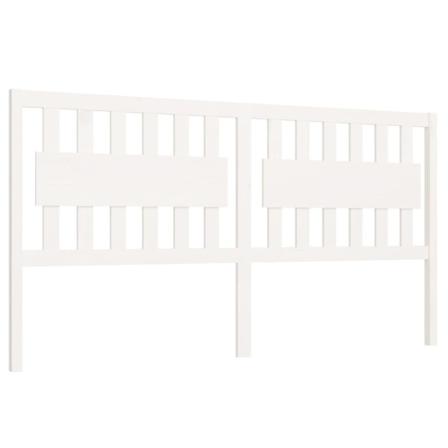 Vidaxl Sänggavel Vit 185,5x4x100 Cm Massiv Furu Vit