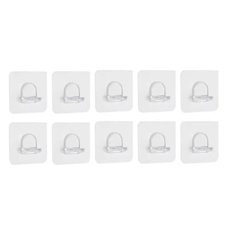 10 stykker hylde understøttelse lim fri stansning søm stærk trekant beslag clips væg monteret væg skab hjem tilbehør