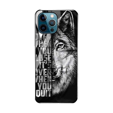 Til iPhone 12 Pro Mobiltelefon Cover Dyre Ulv Mønster Hærdet Glas Ridsefast Anti-fingeraftryk Blød TPU Materiale iPhone 12 Pro Beskyttelses Cover