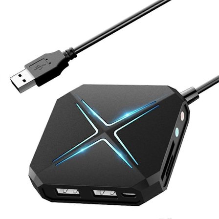 10-i-1 USB HUB Dockningsstation, USB Ljudadapter för PC, Laptops, Stationära datorer, Stereoljudkort med 3,5 mm Gränssnitt