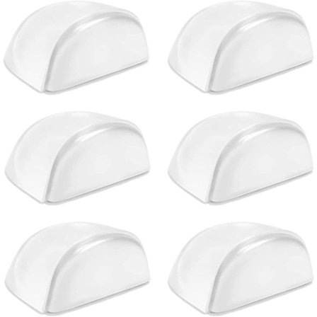 6-pack transparent självhäftande dörrstopp, golvplatta, väggfäste