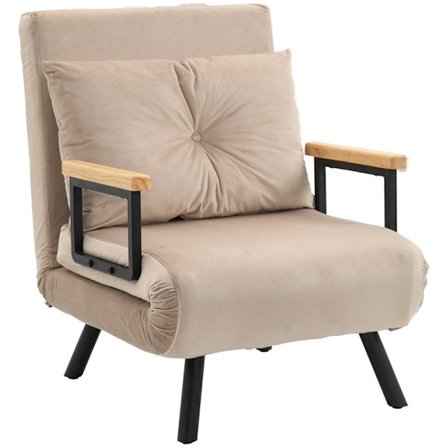 Rootz Relaxation Chair - Velvet Reclining Chair - Justerbart ryggstöd - Extra kudde - 5-Level Recline - Stålram - 63W x 73D x 81H cm