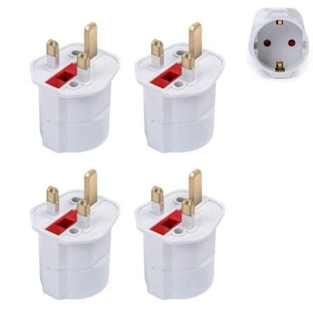 4x Reseadapter typ - 3500W - Semesteradapter - Universal reseadapter - Reseadapter Typ G