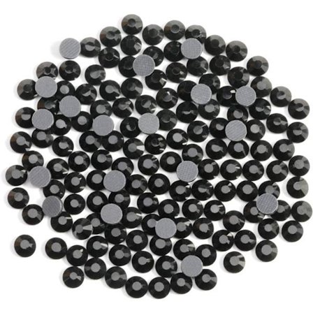 6000 st Svarta Hotfix Rhinestones Kompatibla med Hantverk, SS10, 2,7-2,9 mm Svart SS10 Svart