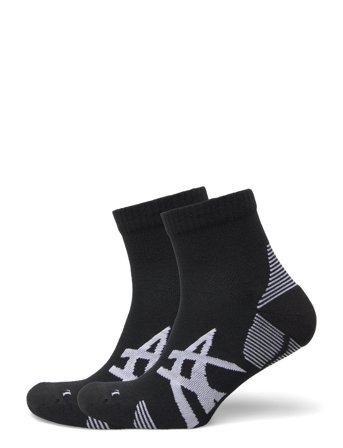 Asics 2Ppk Cushion Run Quarter Sock - Black - 47-49