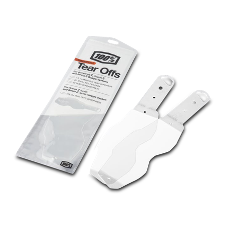 Tear-Offs Laminés Masque Enfant 100% Racecraft 2/Accuri 2/Strata 2 Pack de 20
