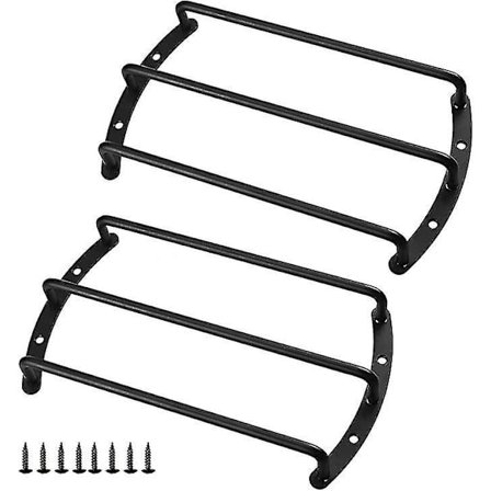 2 Svarte Metalliske Bilgrill Høyttalergrill Beskytter