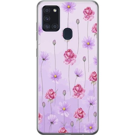 Kompatibelt Mobildeksel til Samsung Galaxy A21s Petal Reverie Lilac Mist