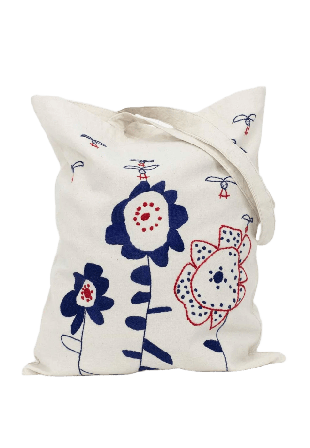 A World of Craft KHULNA FLOWER Väska Väskor & plånböcker Dam Vit 35x42 cm