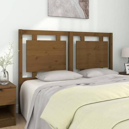 Vidaxl Sänggavel Honungsbrun 140,5x4x100 Cm Massiv Furu Brun