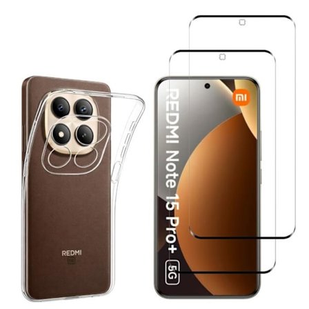 Cover til Xiaomi Redmi Note 15 PRO PLUS 5G og 2 hærdede glas skærmbeskyttelsesfilm Phonillico