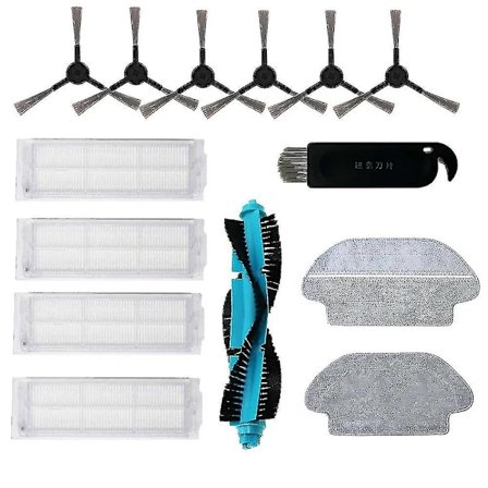 Børsterulle HEPA-filter for Xiaomi Mop P Viomi V2 Pro V3 Se V-rvclm21b Tilbehør Robotstøvsuger