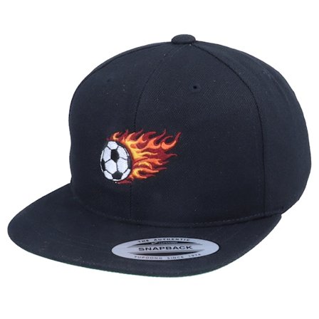 Forza - Preto snapback Boné - Kids Flaming Football Black Snapback @ Hatstore