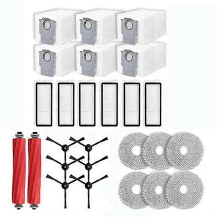 Til Roborock Qrevo S, hovedbørste sidebørste filter moppepude støvpose