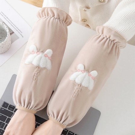 Höst och Vinter Vuxen Söt Fleece Lång Ärmskydd mot Fläckar för Studenter, Hushåll och Arbete, Ärmskydd mot Smuts för Kvinnor