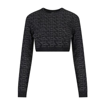 Balmain Stickat svart, Dam Stickade tröjor & koftor, Dam, Storlek: M