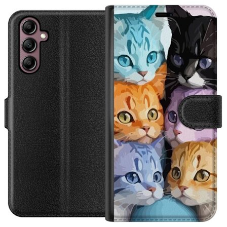 Yhteensopiva Lompakkokotelo Samsung Galaxy A14 5G Värikkäät Kissat