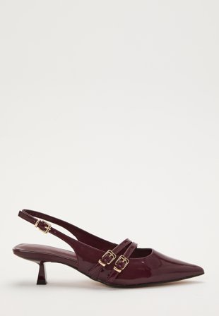 ONLY Onlcoco-8 Buckle Slingback Pump Burgundy Kengät