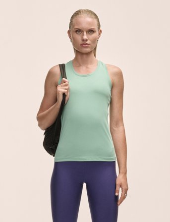 Casall Essential Racerback Tank - Green - M