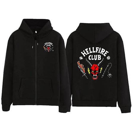 Stranger Things 4 The Hellfire Club Hættetrøje Cosplay Halloween Kostume Hættetrøje Frakke