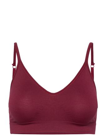 Lucia Bra Top Solid Lingerie Bras & Tops Soft Bras Tank Top Bras Punainen Missya