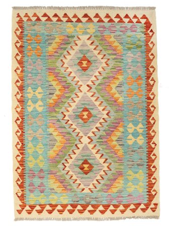 Klein Kelim Afghan Old Style Vloerkleed 102X145 Wol