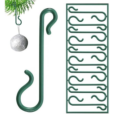 100 stk. Plast Julekugle Krog - Grøn DXGHC