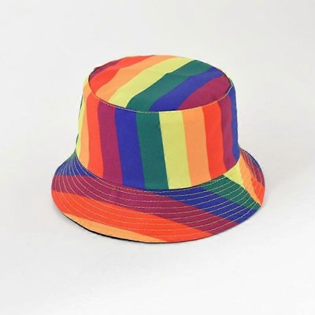 Regnbågsrandig andningsbar fiskehatt UV-skydd Pride Moon Cruising Hatt