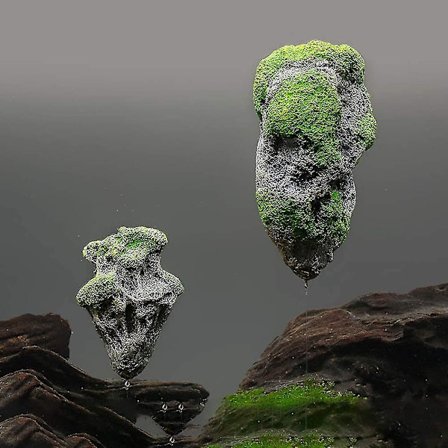 Kunstig Flydende Sten Akvarium Fiskedam Ornament