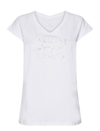 T-Shirt T-shirts & Tops Short-sleeved Hvit Armani Exchange*Betinget Tilbud