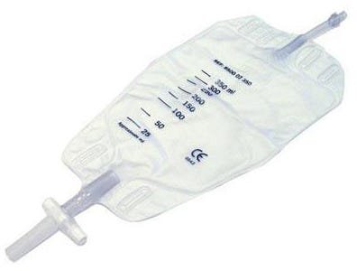 Drenasjepose skrukobling m/luer 350ml, (ikke angitt)