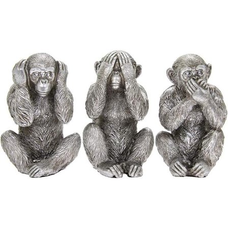 Kloge aber Ornamenter i antik sølv finish Bil orangutang cre