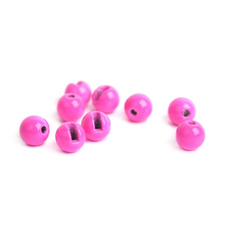 Slotted Tungsten Beads 2,5mm - Fluo Pink
