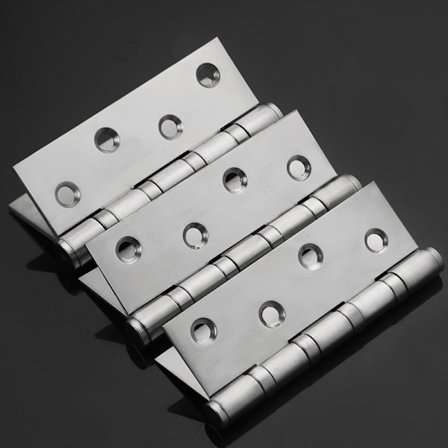 Sett med 4 dørhengsler i stål, lengde 100 mm