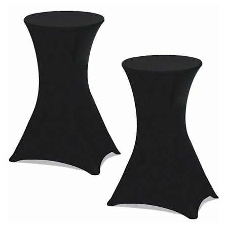 Sett med 2 svarte trekk til sammenleggbart høyt bord på 110 CM