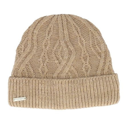 Seeberger - Bege cuff Beanie - Knitted Beanie Beige Cuff @ Hatstore