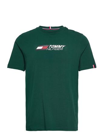 Essentials Big Logo S/S Tee T-shirt Grøn Tommy Hilfiger