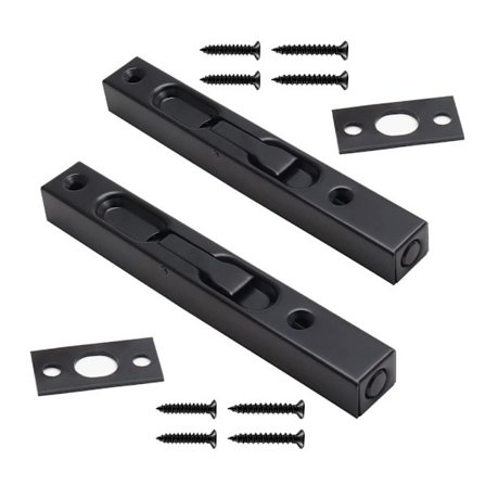 2 Stk Dør Flush Bolt Skyde Bolt Lås Fransk Dør Lås