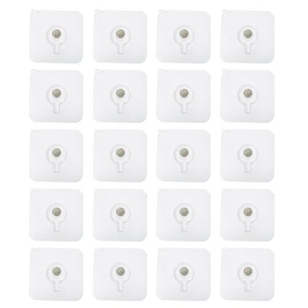 20 stk. Selvklæbende Kroge Høj Belastning Billedramme Krog Dekorativ Vægkrog Genanvendelige Selvklæbende Kroge 5,3X5.