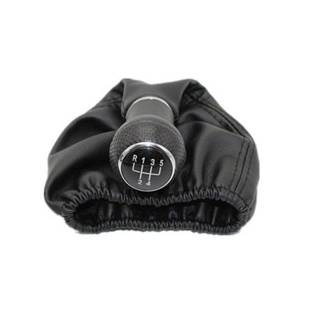 För Seat Ibiza 1996 1997 1998 1999 2000 2001 Bil-Styling 5 Växlad Bil Växelspak Växelknapp Med PU Läder Damask Röd Linje-Vit