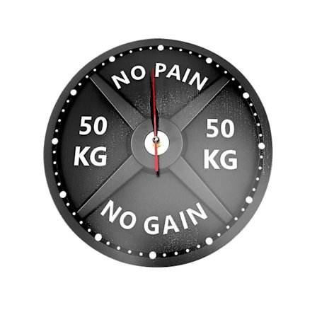 50KG Painettu Seinäkello Pyöreä Kuntosali Painonnosto Käsipaino Kehonrakennus Hiljainen Akryylikello