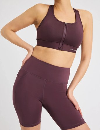 Röhnisch Essential Zip Sportsbra - Burgundy - S