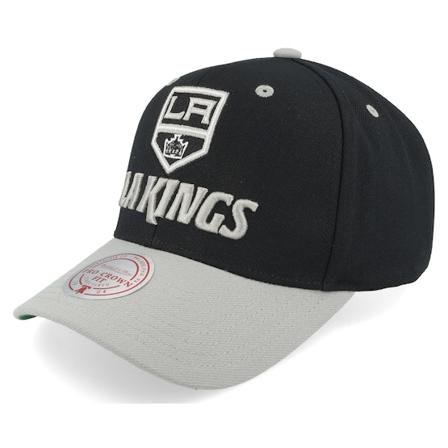 Mitchell & Ness - NHL Zwart adjustable Cap - Los Angeles Kings All In 2.0 Pro Black/Grey Adjustable @ Hatstore