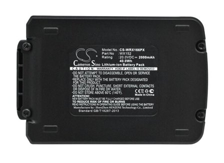 Batteri til elektroverktøy for Worx WX166, WA3528, WA3551.1 og andre