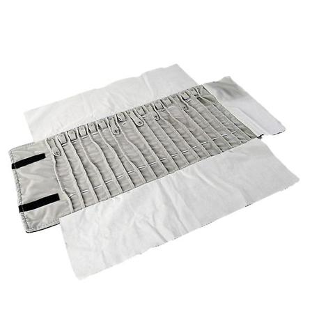 Harmaa monitoiminen ylellinen flanelli korurullapussi taitettava renkaiden säilytyspussi korvakorut kaulakoru rulla Grey 55*29cm