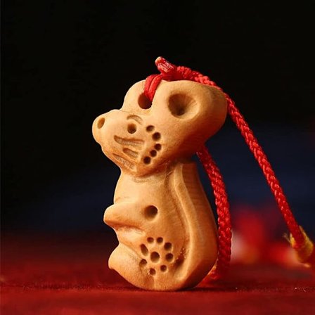 Zodiac Vedhæng Peach 12 Stjernetegn Rotte Halskæde Kvinders Træ Bærbare Smykker