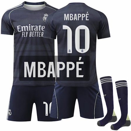 25-26 Real Madrid Vieraspaita Setti Sukkien Kanssa No.10 Mbappé