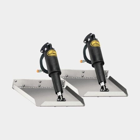 Sähköinen trimmitasasarja Lenco, 12 x 18" (30 x 46 cm), veneisiin 20–40 jalkaa (6–12 m), 12 V, alumiini, sisältää trimmitasot + sylinterit + 